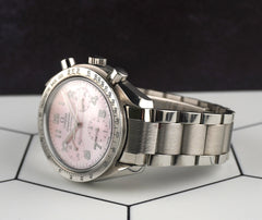 Omega 39mm Speedmaster Chronograph Pink Mop Dial Automatic Watch 3502.87