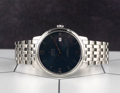 Omega 39.5mm De Ville Prestige Co-axial Blue Dial Steel Watch 424.10.40