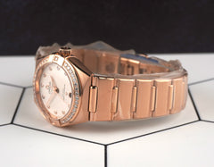 Omega 29mm Constellation 18K Rose Gold Diamond Dial Watch 131.55.29.20.52.001