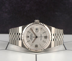 Rolex 36mm Land-Dweller Steel White Gold Mens Watch 127234
