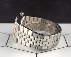 Rolex 36mm Land-Dweller Steel White Gold Mens Watch 127234