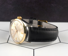 Rolex Vintage 36mm Datejust Silver Dial Steel Yellow Gold Smooth Mens Watch 1600