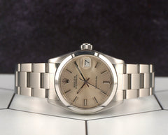Rolex 31mm OysterDate Precision Silver Dial Midsize Steel Vintage Watch 6466
