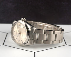 Rolex 31mm OysterDate Precision Silver Dial Midsize Steel Vintage Watch 6466