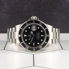 Rolex 40mm Submariner Date Steel Black Dial Men's Watch 16610