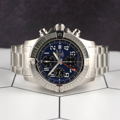 Breitling Avenger Chronograph GMT 45mm Steel Mens Watch A24315