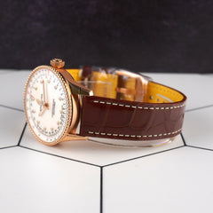 Breitling 36mm Navitimer Rose Gold Mother of Pearl Dial Watch R17327211A1P1