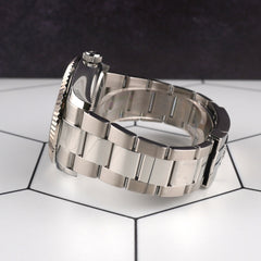 Rolex 42mm Sky-Dweller Silver Dial Steel White Gold Men's Watch 326934