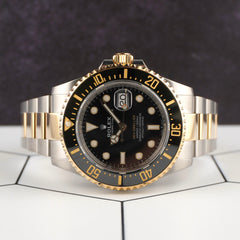 Rolex 43mm Sea-Dweller Black Dial Steel Yellow Gold Men's Watch 126603