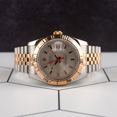 Rolex 36mm Datejust Turn-O-Graph 18K Rose Gold/Steel Jubilee Watch 116261