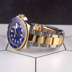 Rolex Submariner Date 40mm 18k Yellow Gold/Steel BLUE Oyster Mens Watch 116613LB