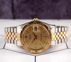 Rolex 36mm Datejust Turnograph Steel Yellow Gold Vintage Watch 1625