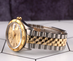 Rolex 36mm Datejust Turnograph Steel Yellow Gold Vintage Watch 1625