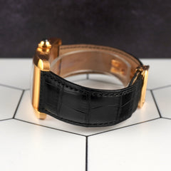 Cartier 31mm Tank Americaine XL Rose Gold Silver Dial Automatic Men's Watch 2927