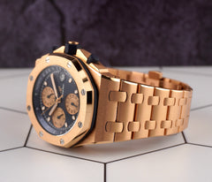 Audemars Piguet 42mm Royal Oak Offshore 18k Rose Gold Chronograph Watch 26238OR