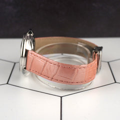 Cartier Cle 31mm Silver Dial Leather Band Automatic Steel Ladies Watch 3867