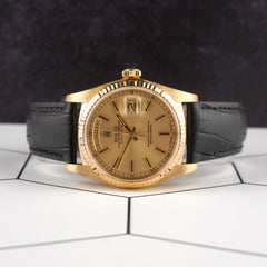 Rolex DAY-DATE 36mm 18K Yellow Gold President Champagne Dial Men's Watch 18038