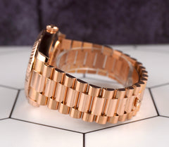Rolex 41mm President Day-Date II 18K Rose Gold Diamond Mens Watch 218235