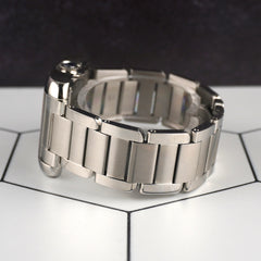 Cartier 39.2x29.8mm Tank Anglaise Large Steel Automatic Mens Watch 3511