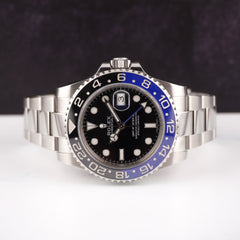 Rolex Men 40mm GMT Master II Ceramic Black Dial Stainless Steel Watch 116710BLNR