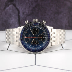 Breitling Navitimer B01 Chronograph 41mm Blue Dial Steel Mens Watch AB0139