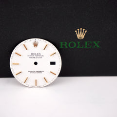 Rolex Datejust Men's 36mm White Dial Yellow Gold Stick Jubilee Oyster Ref: 16233