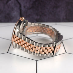 Rolex Datejust 41mm Steel Rose Gold Pink Sundust Dial Jubilee Mens Watch 126331