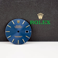 Rolex Datejust 36mm Mens Blue Gold Dial Jubilee Stainless Oyster Ref 16013