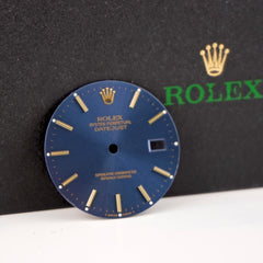 Rolex Datejust 36mm Mens Blue Gold Dial Jubilee Stainless Oyster Ref 16013