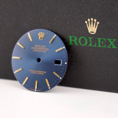 Rolex Datejust 36mm Mens Blue Gold Dial Jubilee Stainless Oyster Ref 16013