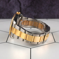 Rolex Datejust II 41mm 18k Yellow Gold Silver Ivory Dial Men's Watch 116333