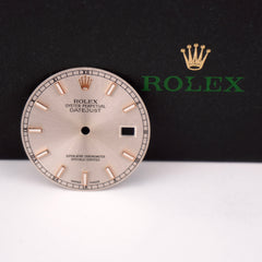 Rolex Mens Datejust 36mm Silver Dial Rose Gold Stick Jubilee 116201 116231