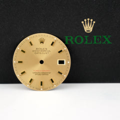 Rolex Mens Datejust 36mm Turn-O-Graph Steel Gold Dial Reference: 116263