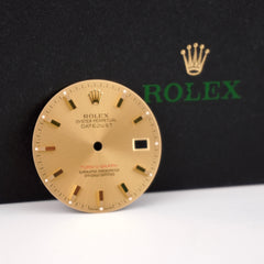 Rolex Mens Datejust 36mm Turn-O-Graph Steel Gold Dial Reference: 116263