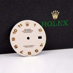 Rolex Men's Datejust 36mm White Dial Gold Arabic Oyster Jubilee 16233 16203