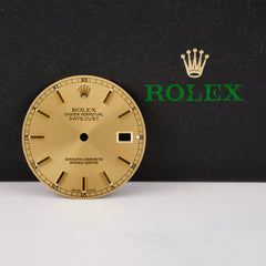 Rolex Datejust Men's 36mm Champagne Watch Dial Gold Stick Ref 16233