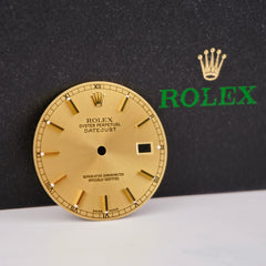 Rolex Datejust Men's 36mm Champagne Watch Dial Gold Stick Ref 16233