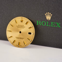 Rolex Datejust Men's 36mm Champagne Watch Dial Gold Stick Ref 16233