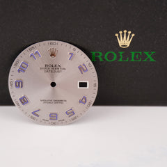 Rolex Datejust II Men's 41mm Steel Silver Dial Blue Arabic Oyster Ref: 116334