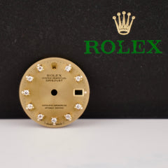 Rolex Datejust Ladies 26mm FACTORY DIAMOND Gold Dial Oyster Jubilee 69173