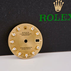 Rolex Datejust Ladies 26mm FACTORY DIAMOND Gold Dial Oyster Jubilee 69173