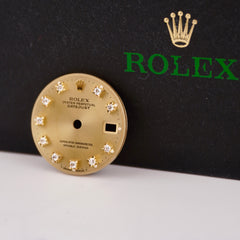 Rolex Datejust Ladies 26mm FACTORY DIAMOND Gold Dial Oyster Jubilee 69173