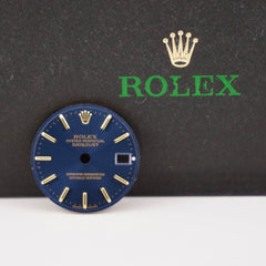 Rolex Ladies Datejust 26mm Blue Dial Yellow Gold Stick Markers 69173