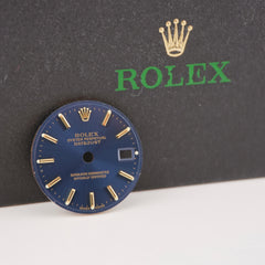 Rolex Ladies Datejust 26mm Blue Dial Yellow Gold Stick Markers 69173