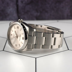 Rolex 34mm Oyster Perpetual Air King Silver Dial Steel Mens Watch 114200