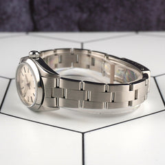 Rolex Oyster Perpetual 25mm Steel Silver Dial Smooth Oyster Watch 76080 Papers