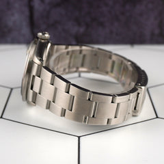 Rolex Date 34mm Engine Turned Bezel Vintage Automatic Steel Mens Watch 1501