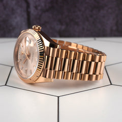 Rolex President Day-Date 40mm Rose Gold Diamond Mens Watch 228235 MSRP-$58,950