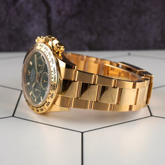 Rolex Daytona 40mm Yellow Gold John Mayer Green Mens Watch 116508