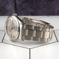 Rolex Oyster Perpetual 36mm Silver Dial Vintage Steel Mens Watch 1018